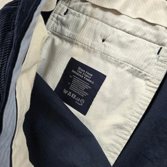 Polo Ralph Lauren Corduroy Pants Mens 58B 56x29 Big Tall Blue Cotton Classic Fit